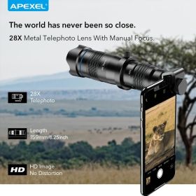 HD Optic Phone Camera Lens 28X Telephoto Zoom Lens