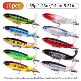 10pcs 13g 10cm Premium Fishing Lure Kit Bass Trout Baits With Propeller Tail
