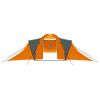 Camping Tent 9 Persons Fabric Gray and Orange