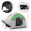 Outsunny Waterproof SUV Tent for 5-6 Person Camping Travel 3 Doors Mesh Window Gray Green Spacious Car Tent