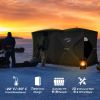 5-8 Person Pop-up Ice Fishing Shelter, Portable Ice Fishing Tent, Black