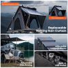 Explorer Pro Rooftop Tent Hard Shell with USB Outlet, Side Awning, Replaceable Netting Curtain&Luggage Racks for 4 Season Camping