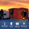 5-8 Person Pop-up Ice Fishing Shelter, Portable Ice Fishing Tent, Red