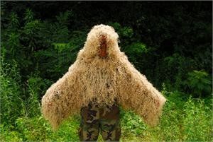 The "Tracker" Ghillie Poncho Synthetic thread version (Options: Desert)