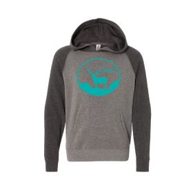 Youth Grey/Teal Deer Hoodie (size: XL-18/20)