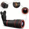 Mobile Phone Attachment Lens, Mobile Zoom Lens, Mobile Camera and Accessories, 8X, 12X, 20X, Smartphone and Tablet Long Focus Telephoto with Clip