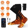Heated Socks for Men Women Electric Heating Socks with APP Control 5000mAh Battery Rechargeable Thermal Socks Winter Warm Socks for Skiing Hiking Camp