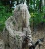 Ultra-Light Ghillie Bow Hunting jacket| Ghillie color| Desert;BDU pattern| 3 - Color Desert