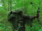 Ultra-Light Ghillie Bow Hunting jacket| Ghillie color| Mossy;BDU pattern| Woodland-Standard