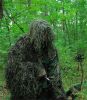 Ultra-Light Ghillie Bow Hunting jacket| Ghillie color| Mossy;BDU pattern| Woodland-Standard